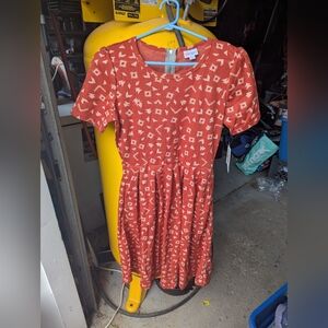 NWT LuLaRoe Orange Amelia Dress Size Medium